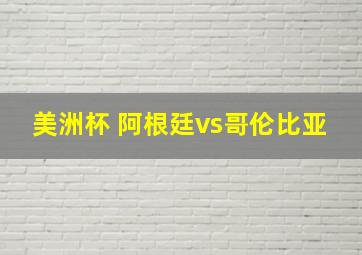 美洲杯 阿根廷vs哥伦比亚